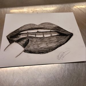 MY ARTWORK: COSMETIC LIPS/ EBONY PENCIL